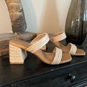 Elegant Tan Women's Heeled Sandals